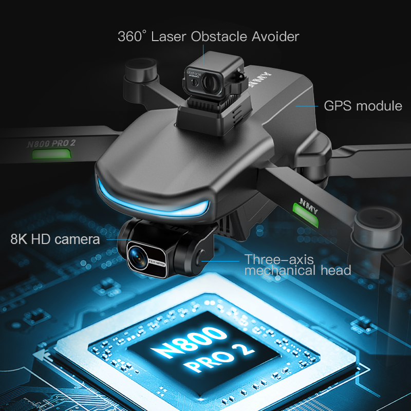 طائرة بدون طيار N800 PRO 2 مع  - مراجعة Drone Surveying وسعره
